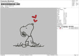 Snoopy0705 Embroidery File 6 sizes