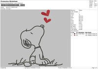 Snoopy0705 Embroidery File 6 sizes