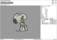 Snoopy Anw Embroidery File 6 sizes