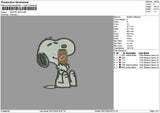 Snoopy Anw Embroidery File 6 sizes