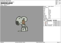 Snoopy Anw Embroidery File 6 sizes