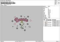 Bonnietext V1 Embroidery File 6 sizes