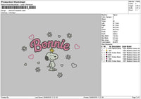 Bonnietext V1 Embroidery File 6 sizes