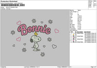 Bonnietext V1 Embroidery File 6 sizes