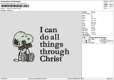 Snoopytext 3006 Embroidery File 6 sizes