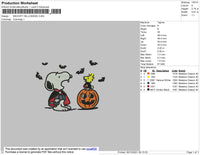 Snoopy Halloween Embroidery File 4 size