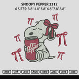 Snoopy Pepper 2312 Embroidery File 6 sizes