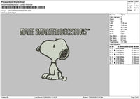 Snoopy Smarter Embroidery File 6 sizes