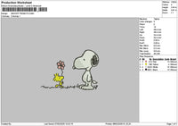 Snoopy 0802 Embroidery File 6 sizes