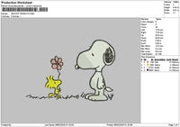 Snoopy 0802 Embroidery File 6 sizes
