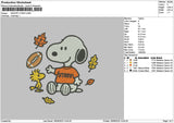 Snoppy 1809 Fall Embroidery File 6 sizes