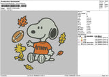 Snoppy 1809 Fall Embroidery File 6 sizes