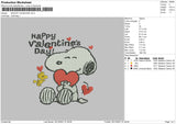 Snoopy Valentine Embroidery File 4 size