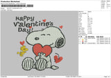 Snoopy Valentine Embroidery File 4 size