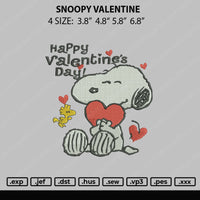 Snoopy Valentine Embroidery File 4 size