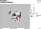Snoopy Valentine V1 Embroidery File 4 size