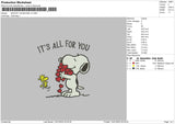 Snoopy Valentine V2 Embroidery File 4 size