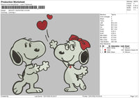 Snoopy Valentine V3 Embroidery File 4 size