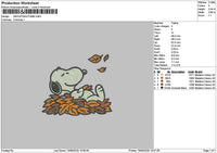 Snoopyfall 1909 Embroidery File 6 sizes