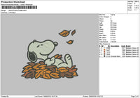 Snoopyfall 1909 Embroidery File 6 sizes