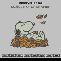 Snoopyfall 1909 Embroidery File 6 sizes