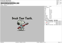 Snoopy1709 Embroidery File 6 sizes