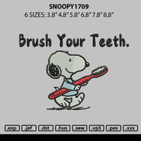 Snoopy1709 Embroidery File 6 sizes