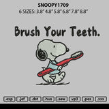 Snoopy1709 Embroidery File 6 sizes