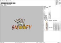 Snoopyautmn Embroidery File 6 sizes