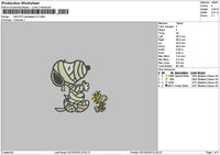 Snoopy Bandage V2 Embroidery File 6 sizes
