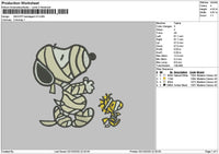 Snoopy Bandage V2 Embroidery File 6 sizes