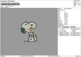 Snoopy Drink Embroidery File 6 sizes
