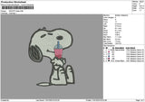 Snoopyboba 01 Embroidery File 6 sizes
