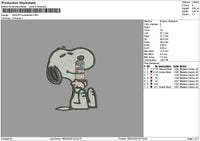 Snoopy Budweiserl Embroidery File 6 sizes