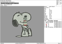 Snoopy Budweiserl Embroidery File 6 sizes