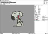 Snoopy Cola Zero Embroidery File 6 sizes