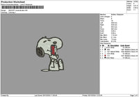 Snoopy Cola Zero Embroidery File 6 sizes