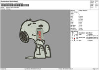 Snoopy Coke 03 Embroidery File 6 sizes