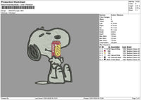 Snoppy Poppi Embroidery File 6 sizes