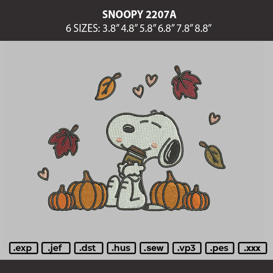 Snoopy 2207a Embroidery Machine Design File 6 sizes