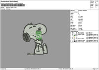 Snoopy Sprite Embroidery File 6 sizes