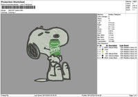 Snoopy Sprite Embroidery File 6 sizes
