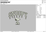 Snoopy V10 Embroidery File 6 sizes