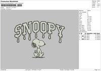 Snoopy V10 Embroidery File 6 sizes