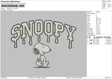 Snoopy V10 Embroidery File 6 sizes