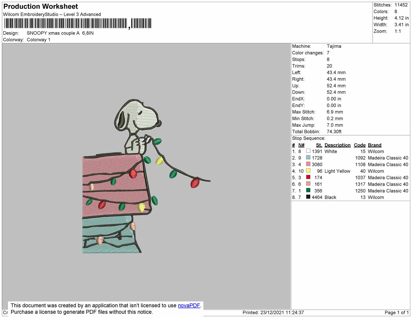 Snoopy Couples  Xmas V4 Embrtoidery File 4 size