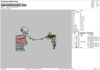Snoopy Xmas V4 Embrtoidery File 4 size