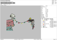 Snoopy Xmas V4 Embrtoidery File 4 size