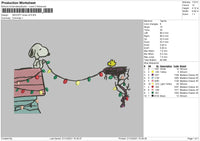 Snoopy Xmas V4 Embrtoidery File 4 size