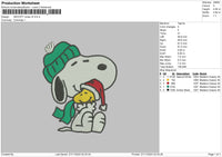 Snoopy Xmas V5 Embroidery File 6 sizes